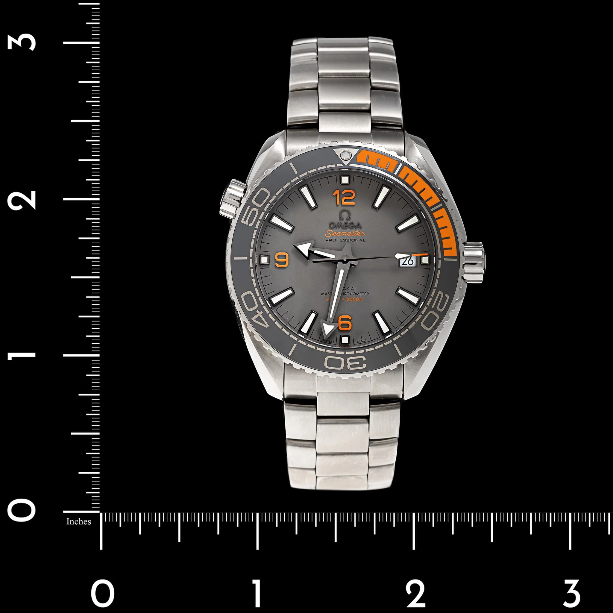 Titanium Pre-Owned Omega Seamaster Planet Ocean 600m Estate Watch - Image 5