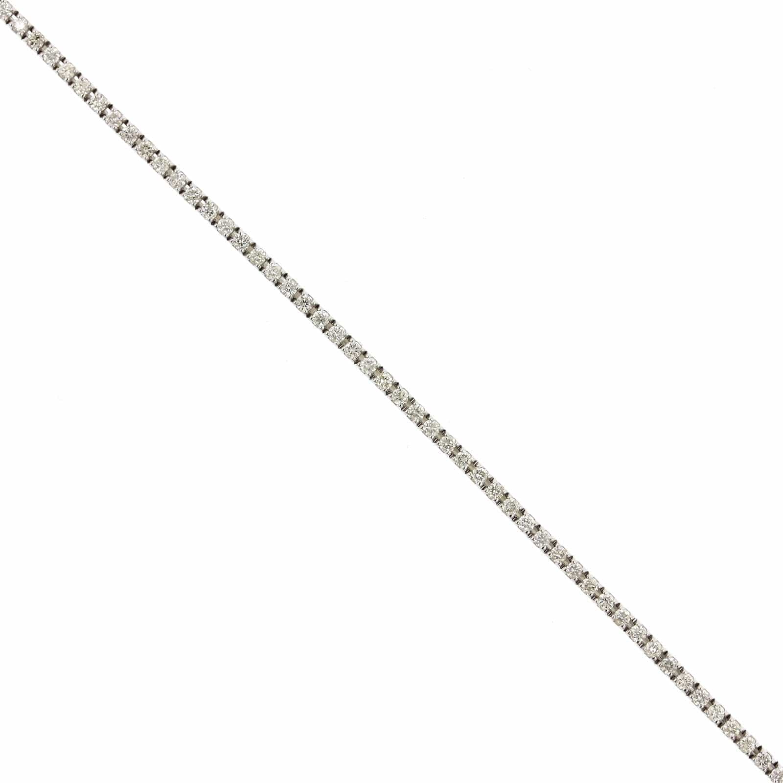 18K White Gold Diamond Tennis Bracelet - Image 2