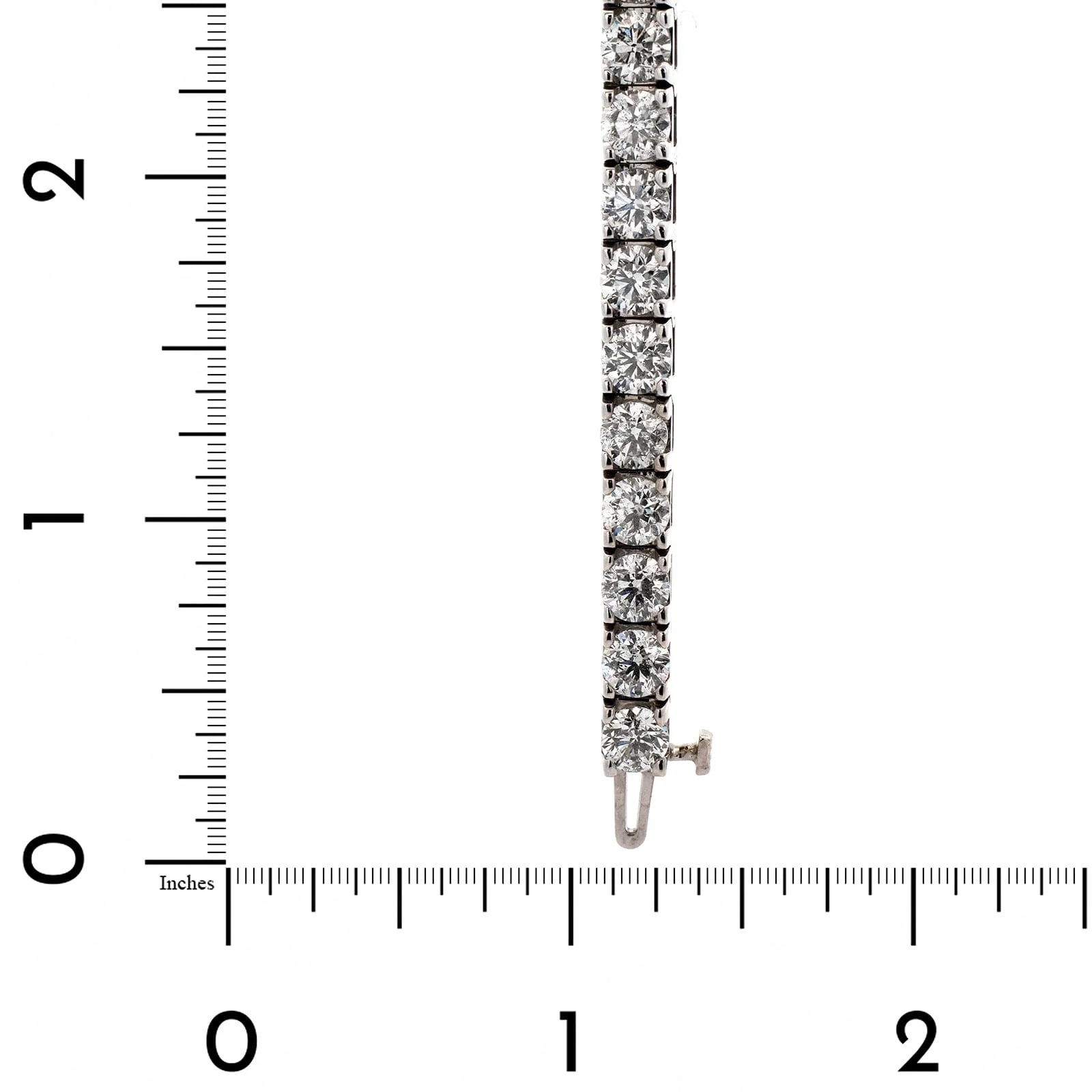 14K White Gold Round Diamond Tennis Bracelet - Image 3