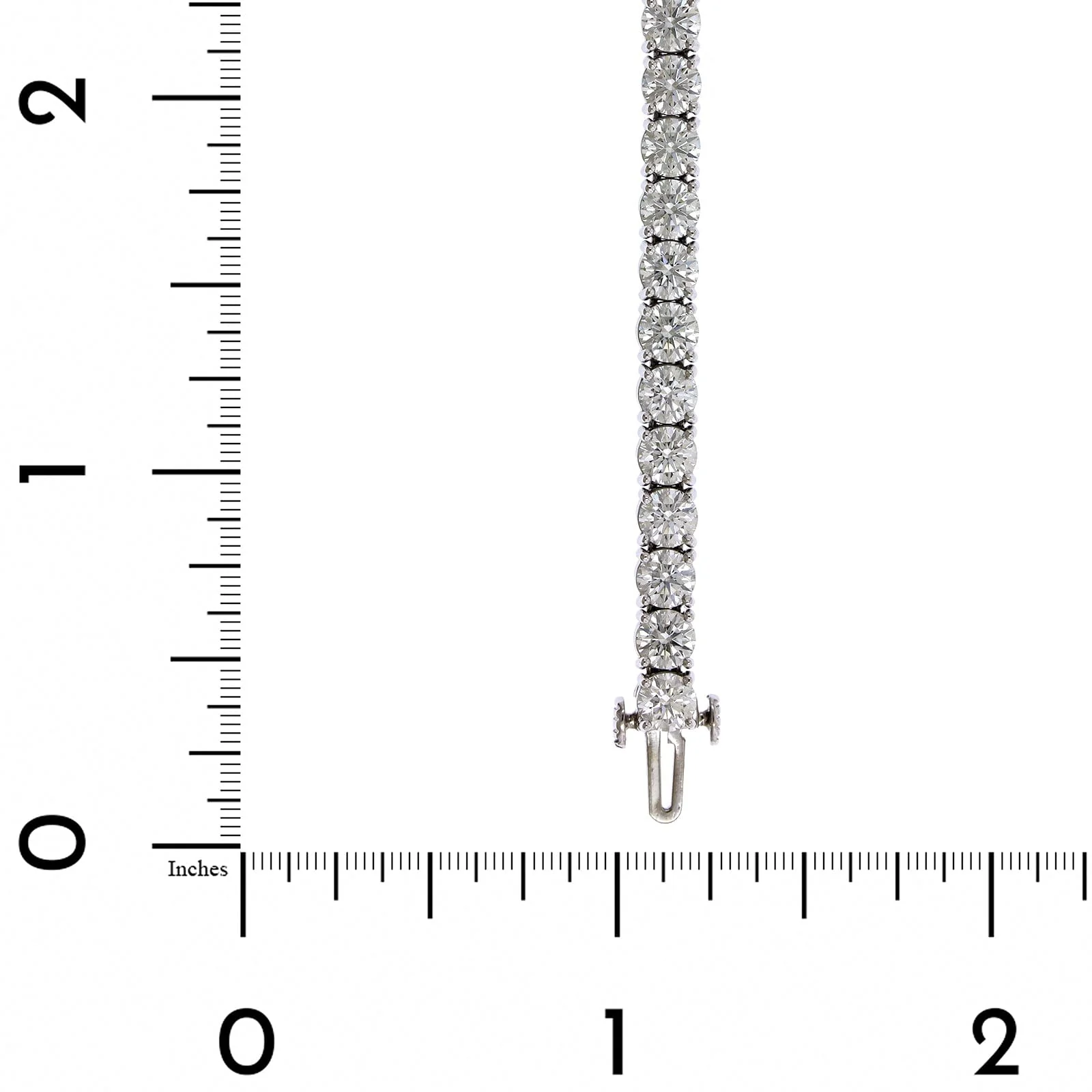 18K White Gold 4 Prong Diamond Tennis Bracelet - Image 3