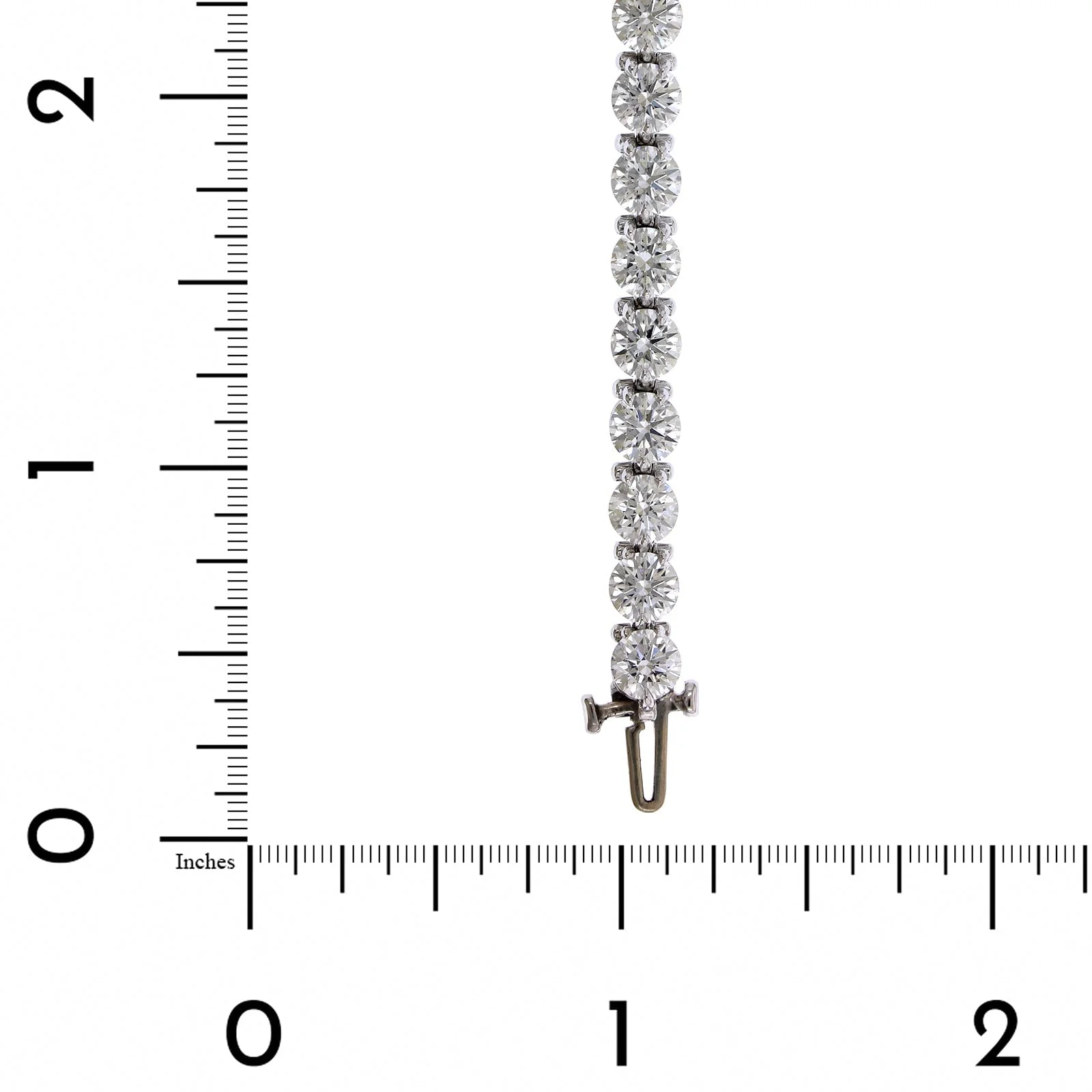 Platinum 4 Prong Diamond Tennis Bracelet - Image 3