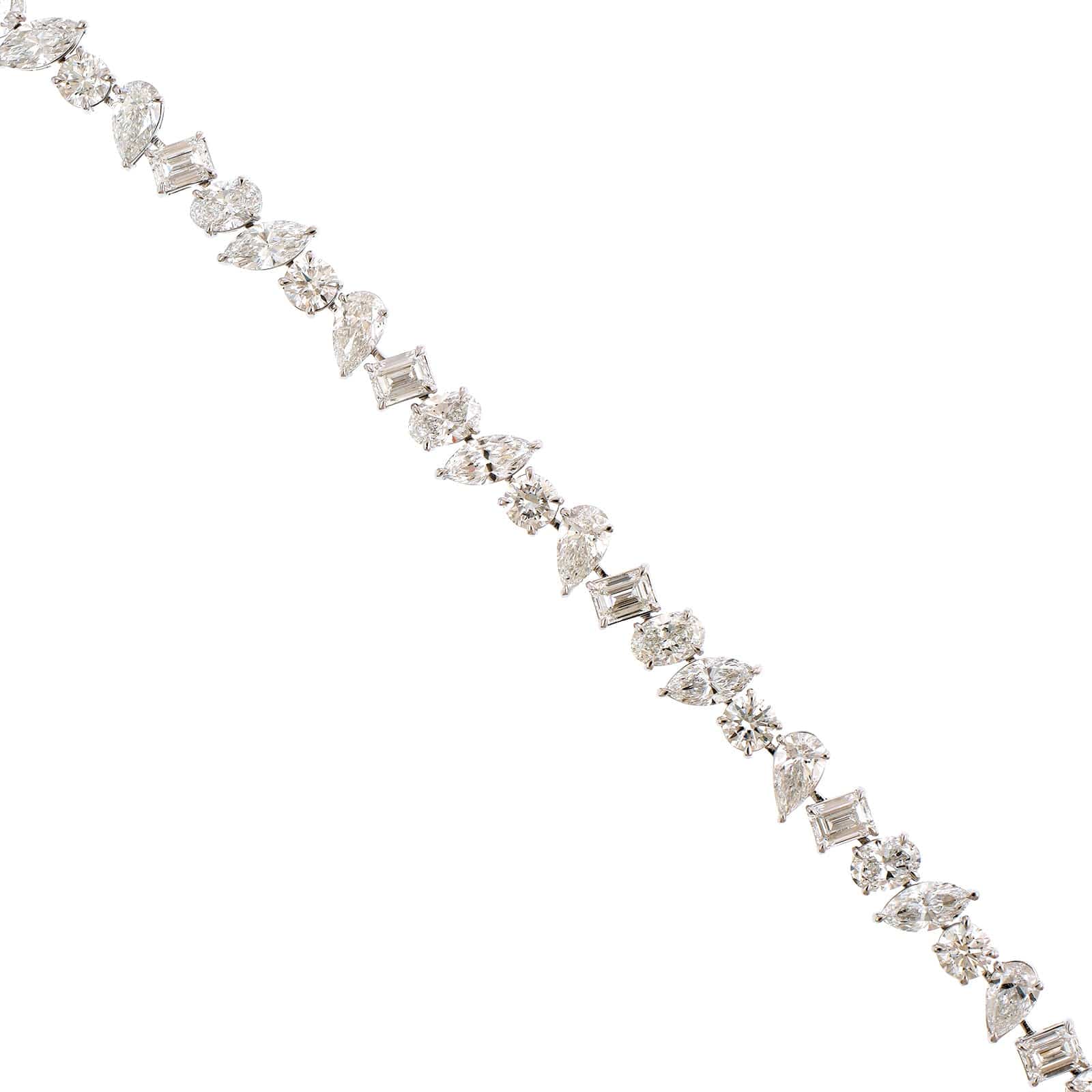 18K White Gold Diamond Tennis Bracelet - Image 2
