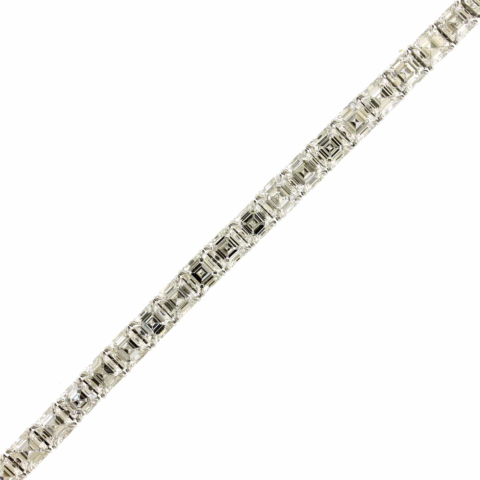 Platinum 4 Prong Set Diamond Tennis Bracelet - Image 2