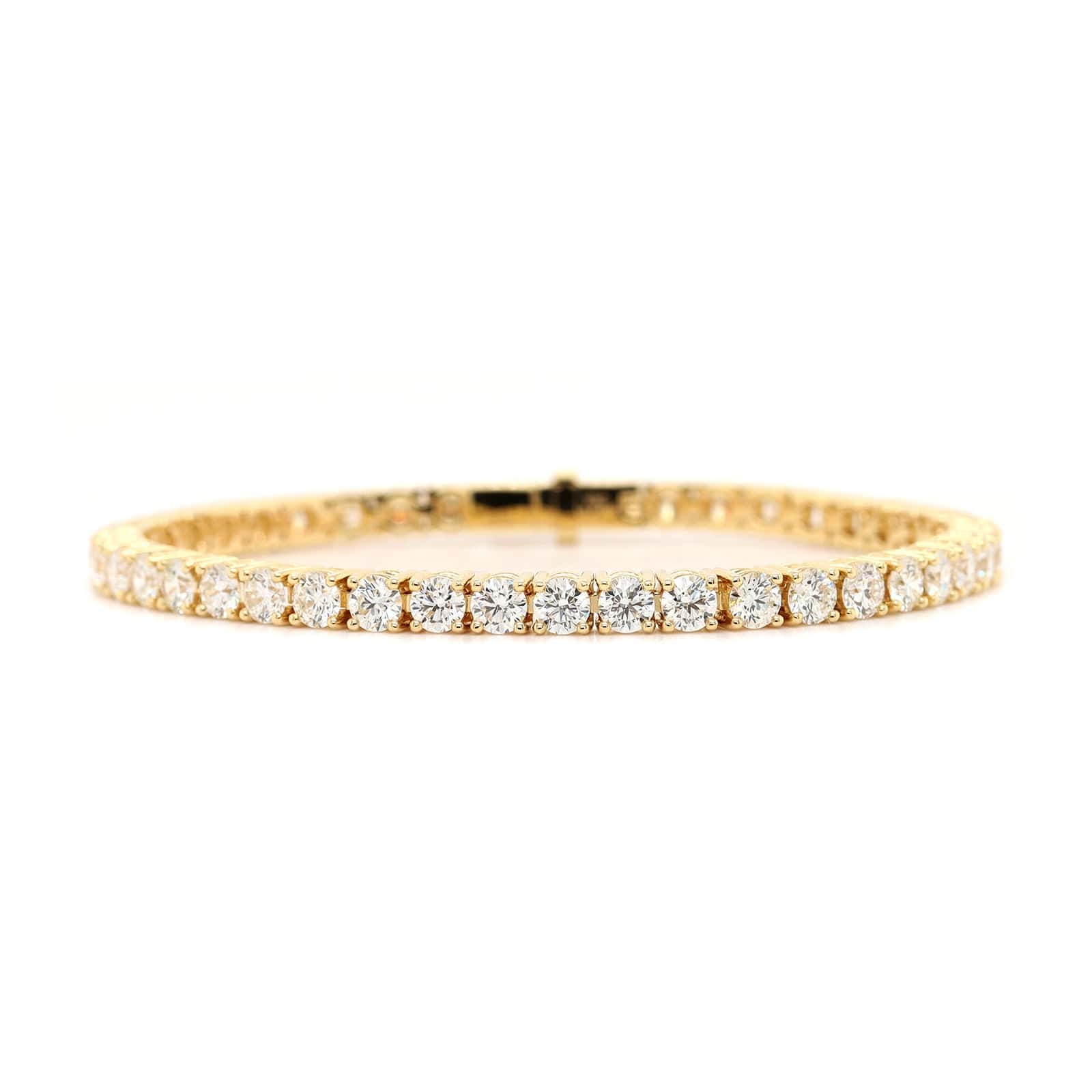18K Yellow Gold Diamond Tennis Bracelet