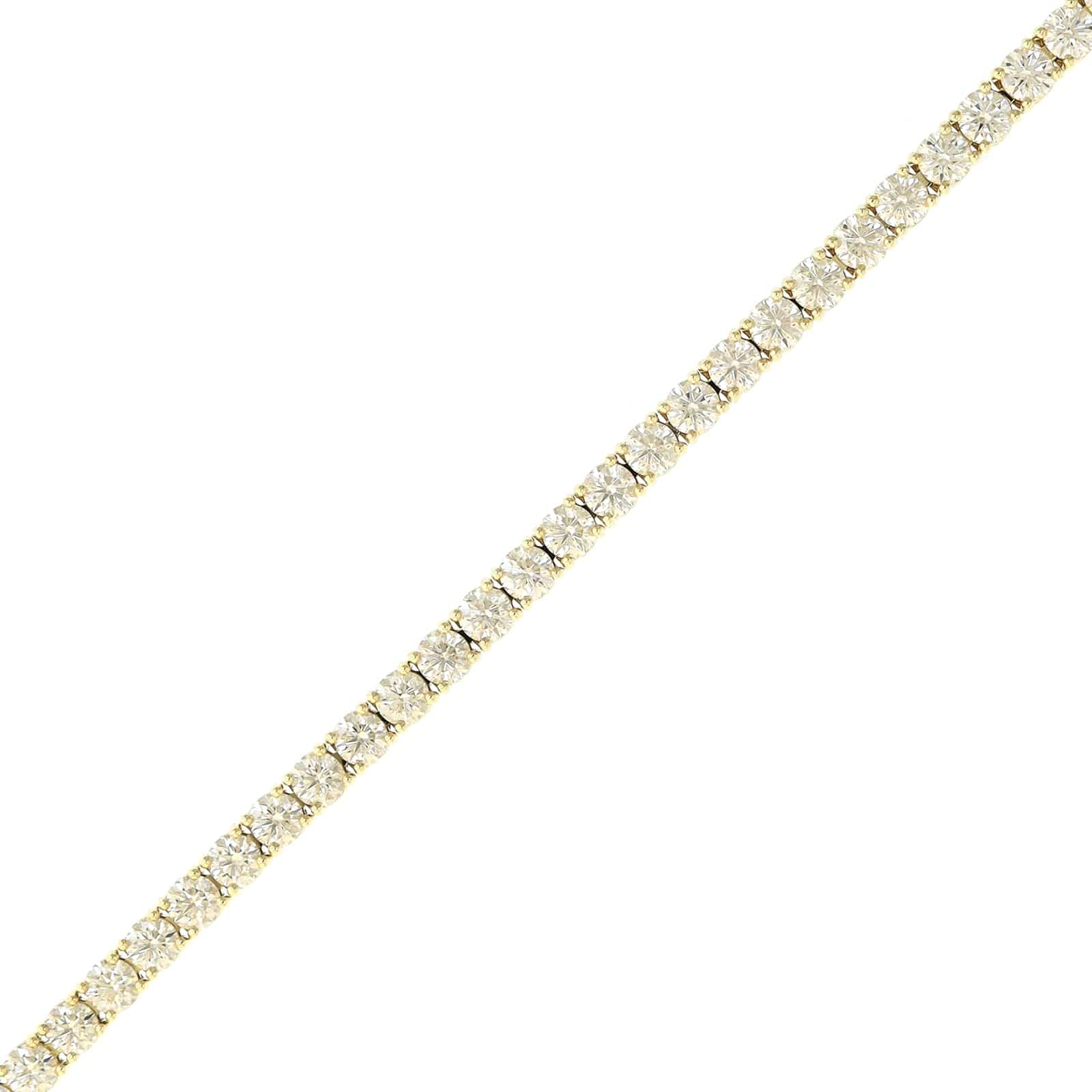 18K Yellow Gold Diamond Tennis Bracelet - Image 2