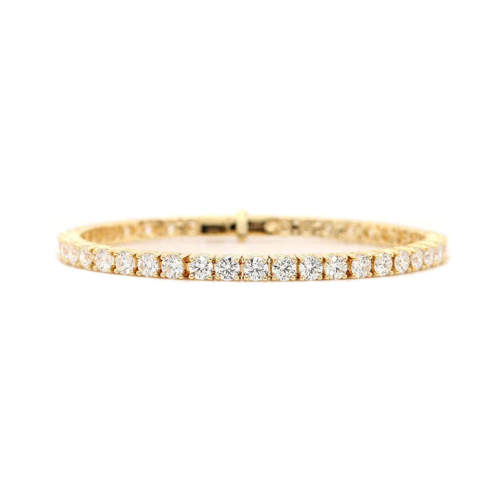 18K Yellow Gold Diamond Tennis Bracelet