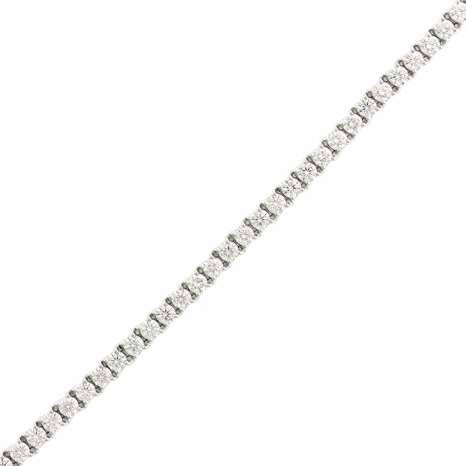 18K White Gold Diamond Tennis Bracelet - Image 2
