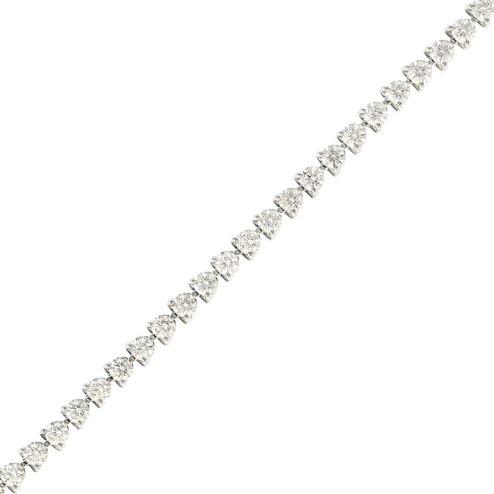 Platinum 4 Prong Diamond Tennis Bracelet - Image 2