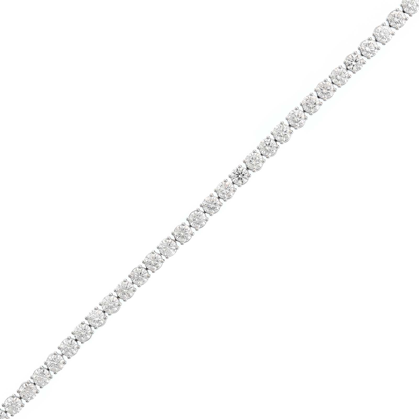 18K White Gold Diamond Tennis Bracelet - Image 2