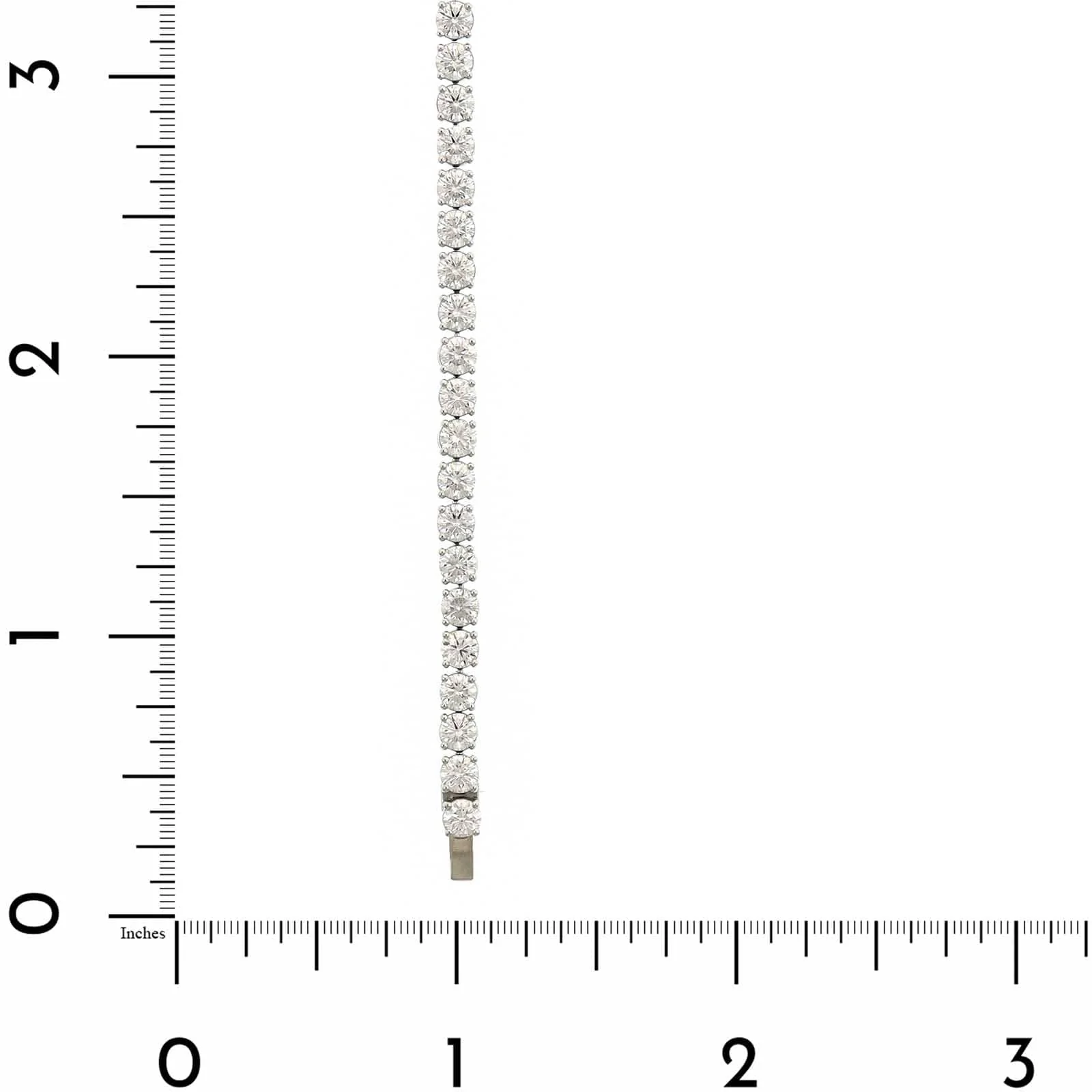 18K White Gold Diamond Tennis Bracelet - Image 3