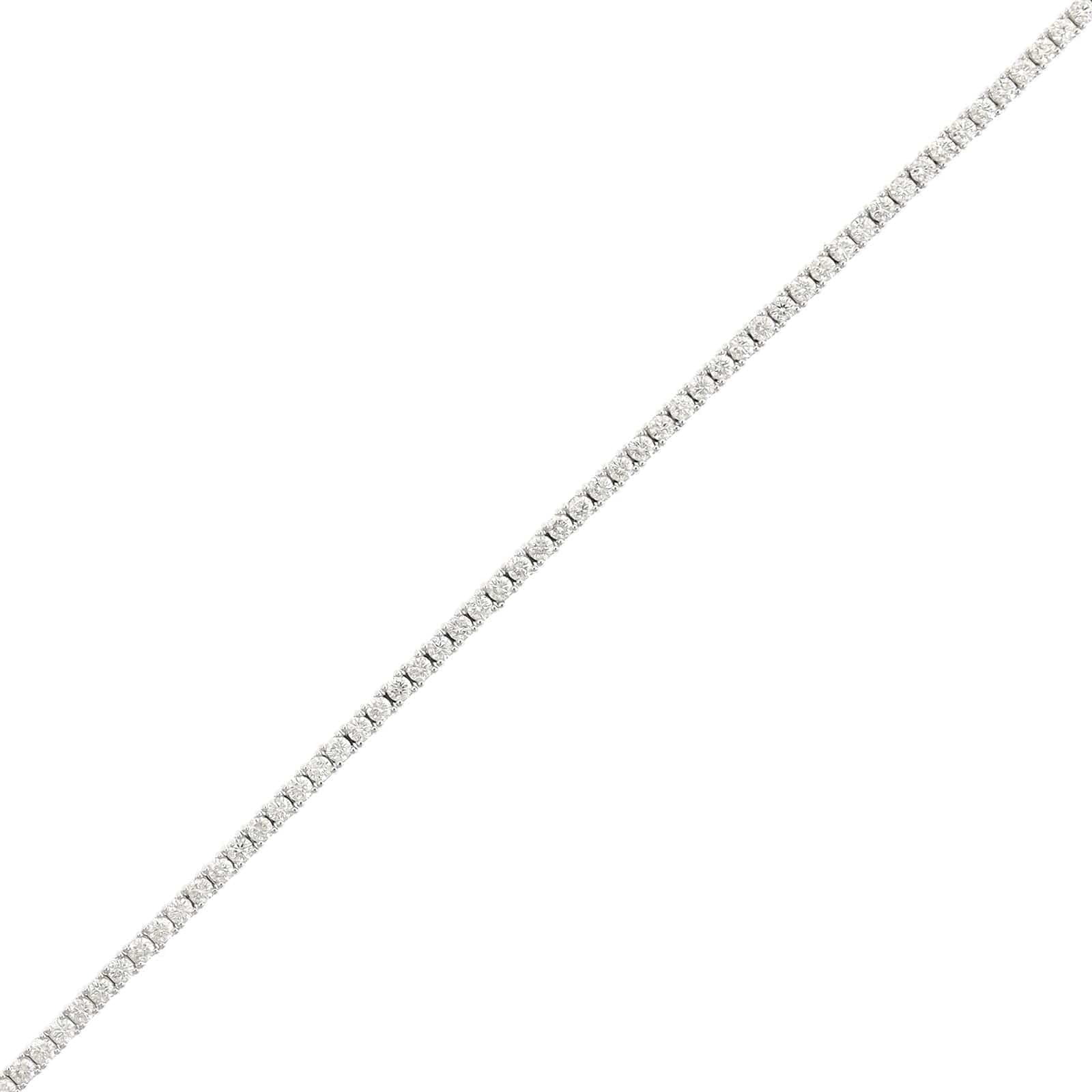 18K White Gold Diamond Tennis Bracelet - Image 2