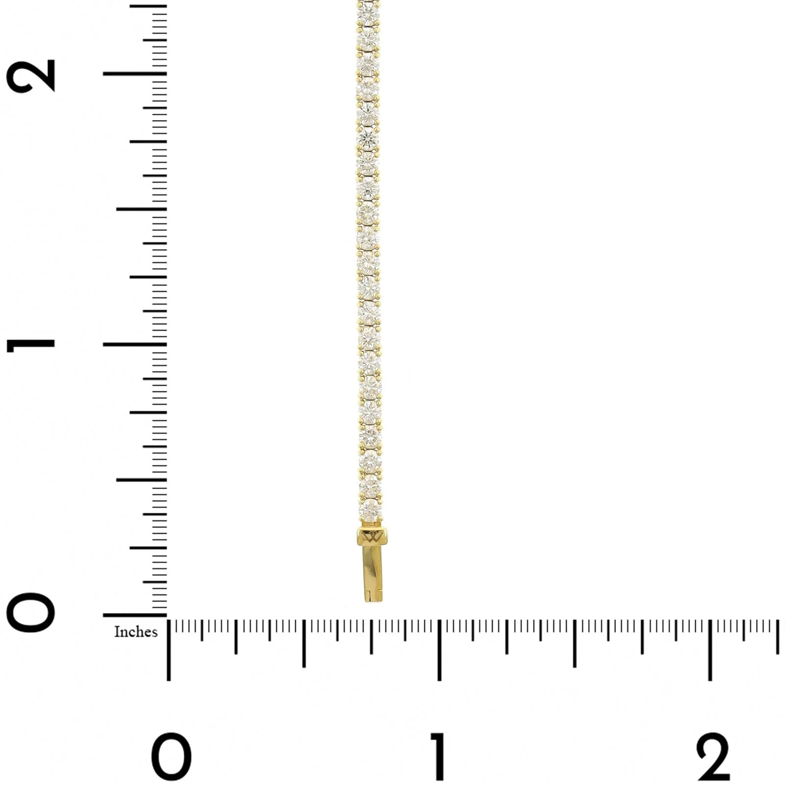 18K Yellow Gold Diamond Tennis Bracelet - Image 3