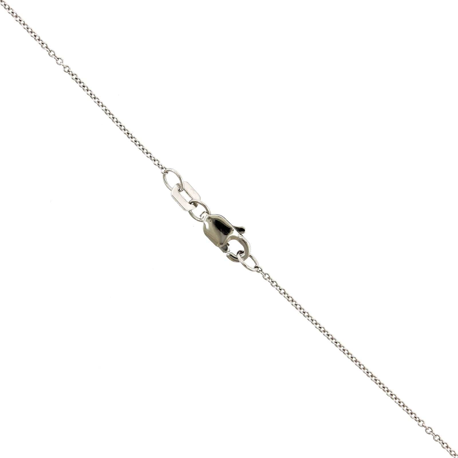 18K White Gold Yellow Topaz with Diamond Pendant - Image 3