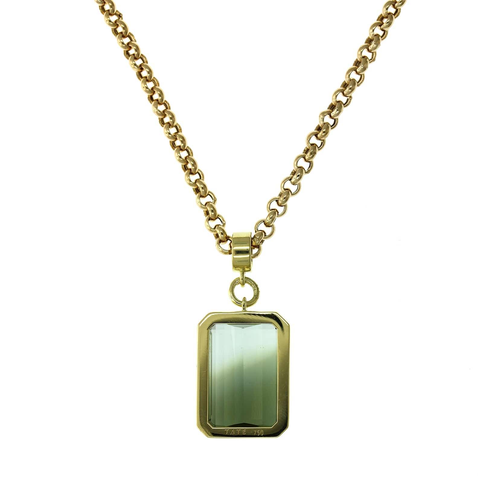 18K Yellow Gold Tourmaline Necklace - Image 2