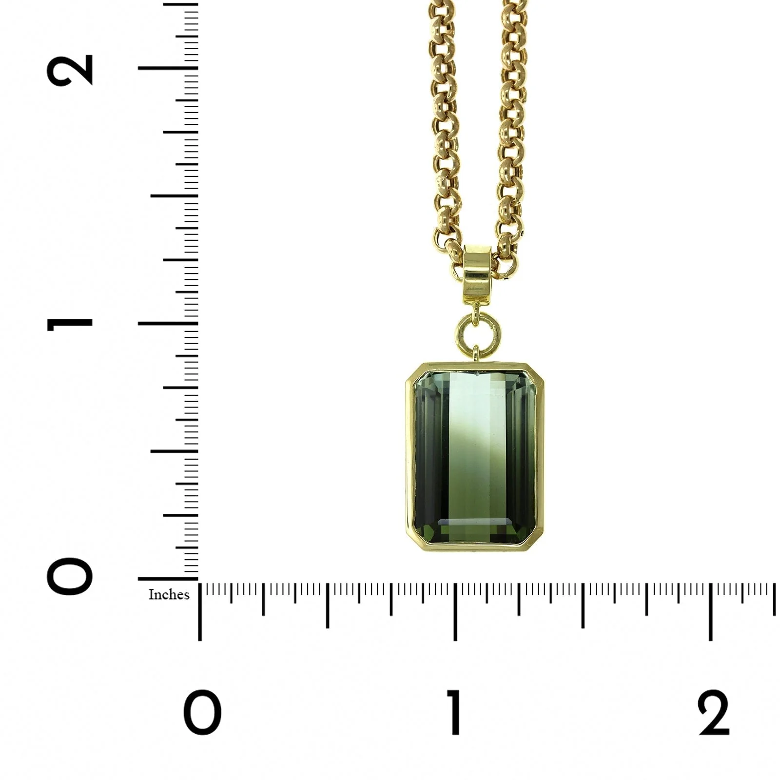 18K Yellow Gold Tourmaline Necklace - Image 4