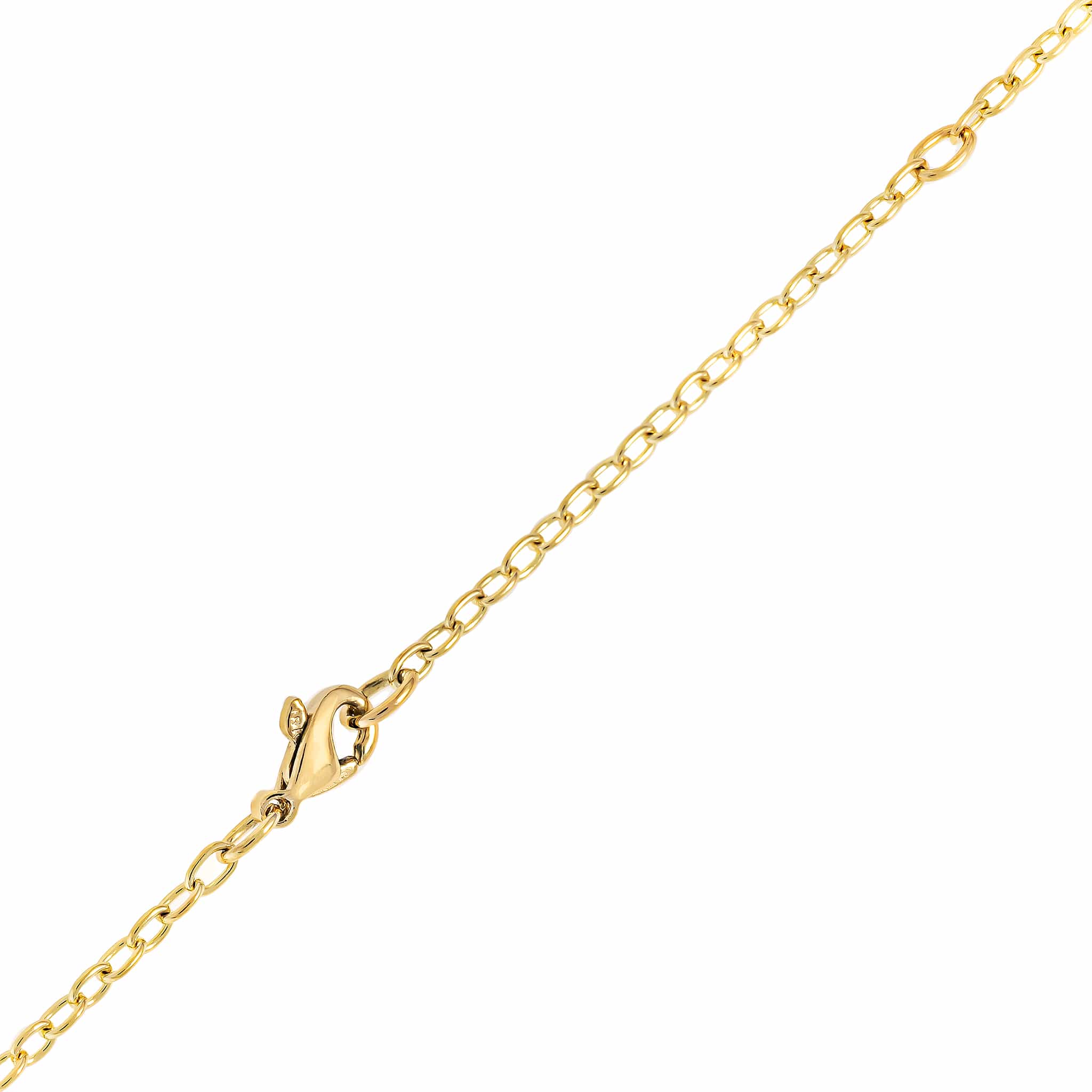 18K Yellow Gold Bezel Set Emerald Cut Imperial Topaz Pendant Necklace - Image 3