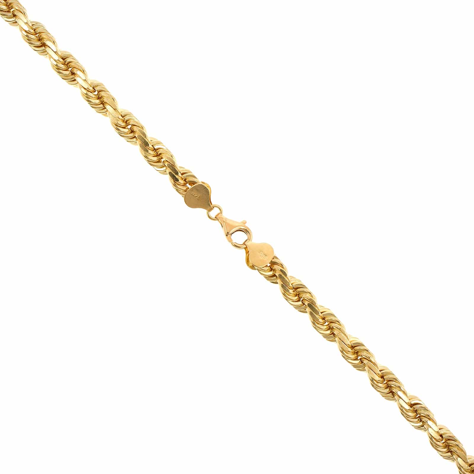 14K Yellow Gold 22" Rope Chain Necklace - Image 2