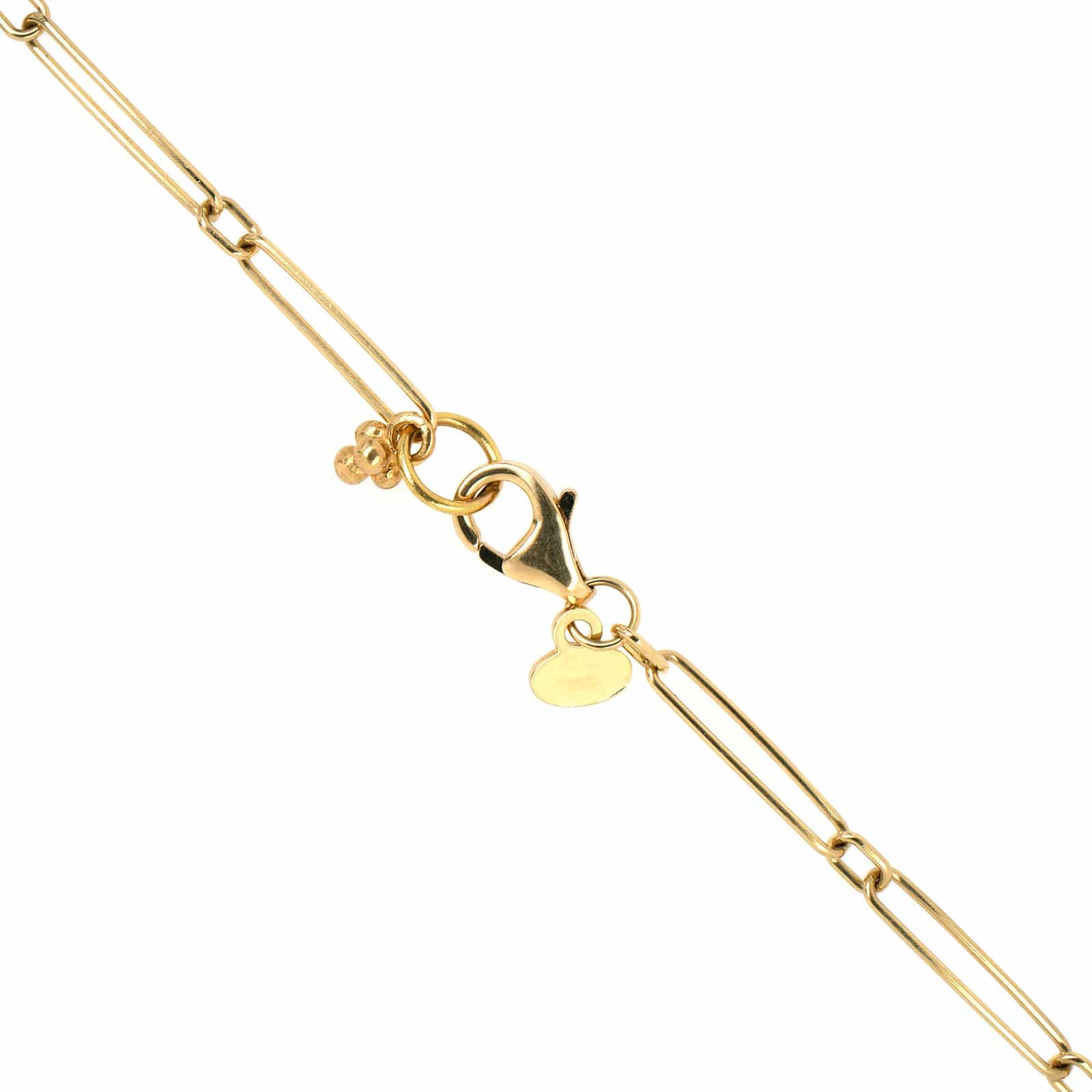 14K Yellow Gold Round Short Wire Chain Necklace - Image 2