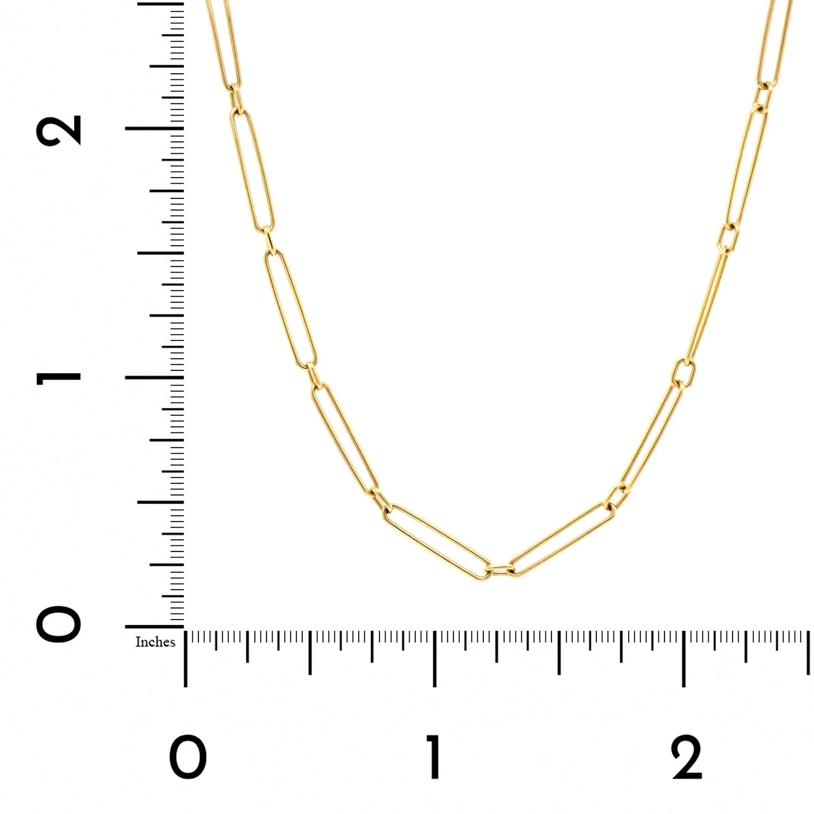 14K Yellow Gold Round Short Wire Chain Necklace - Image 3