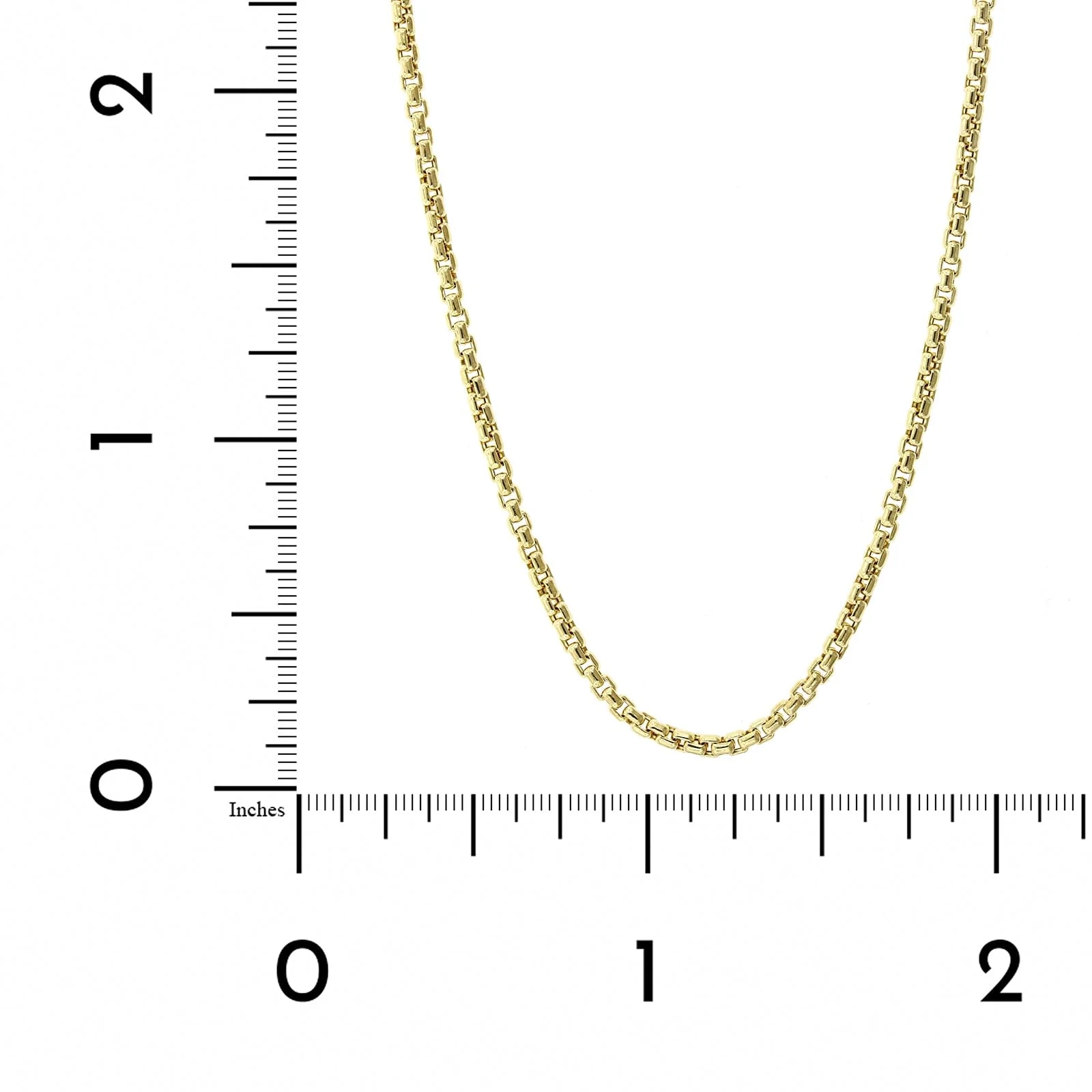 14K Yellow Gold Box Chain Necklace - Image 3