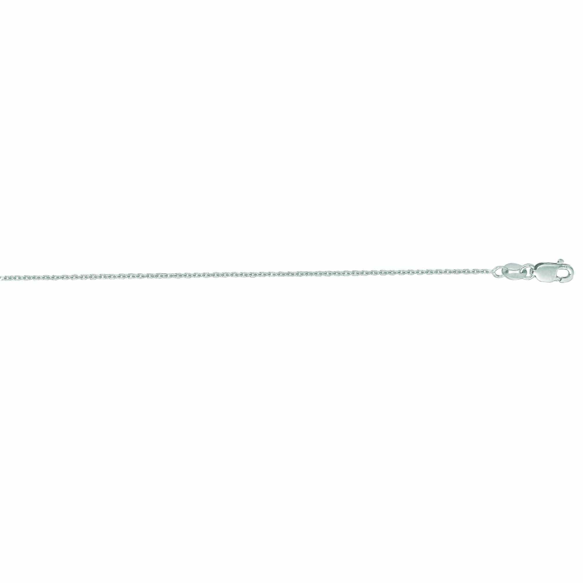 14K White Gold Cable Chain Necklace