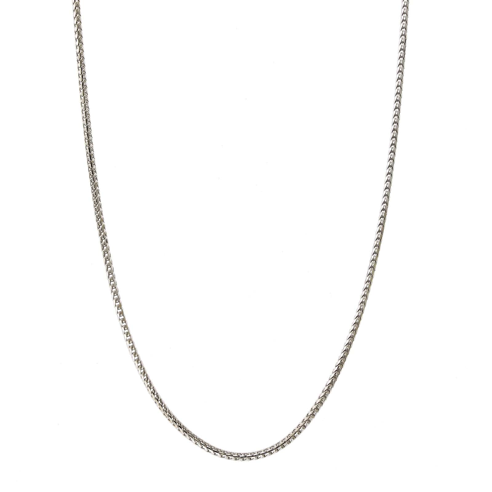 14K White Gold Franco Chain Necklace