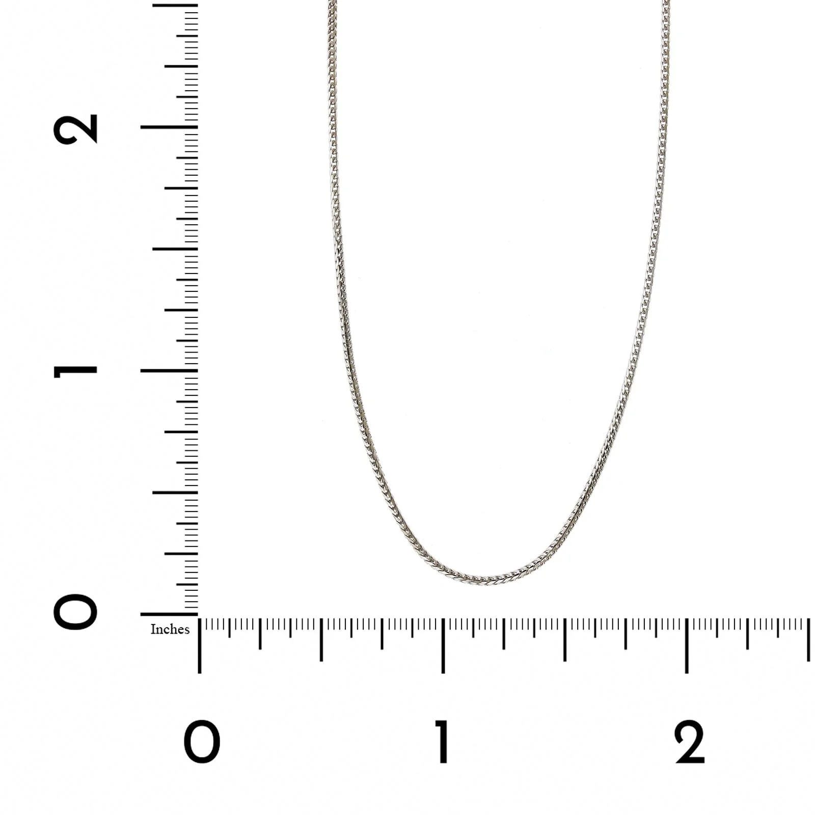 14K White Gold Franco Chain Necklace - Image 3