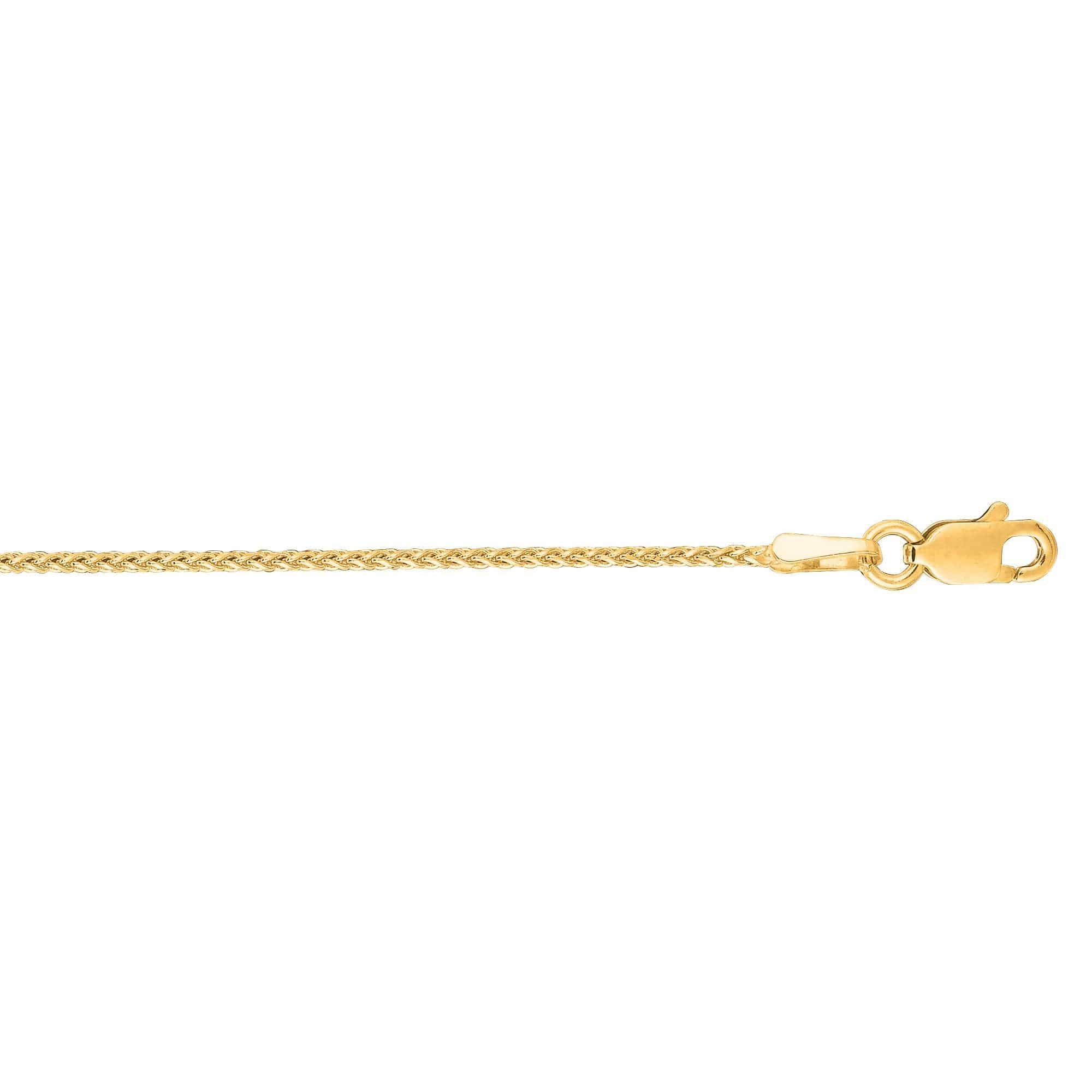 14K Yellow Gold Wheat Chain Necklace