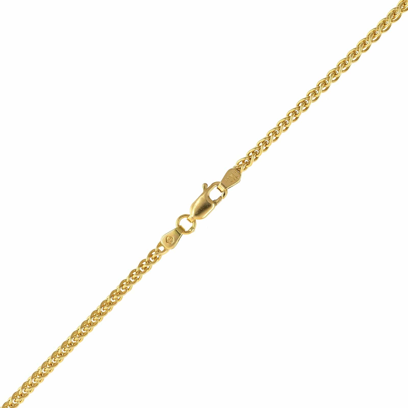 18K Yellow Gold Spiga Chain Necklace - Image 2