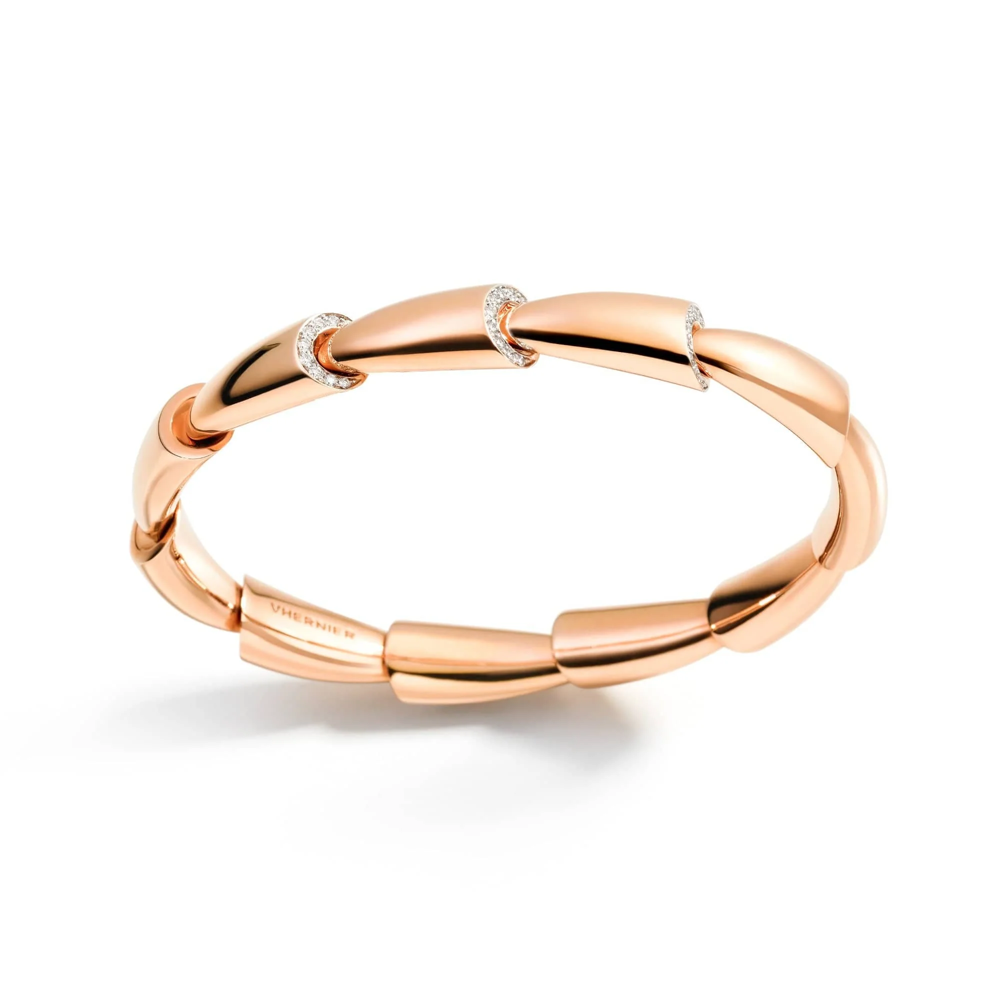 Vhernier 18K Rose Gold Diamond Calla Bracelet
