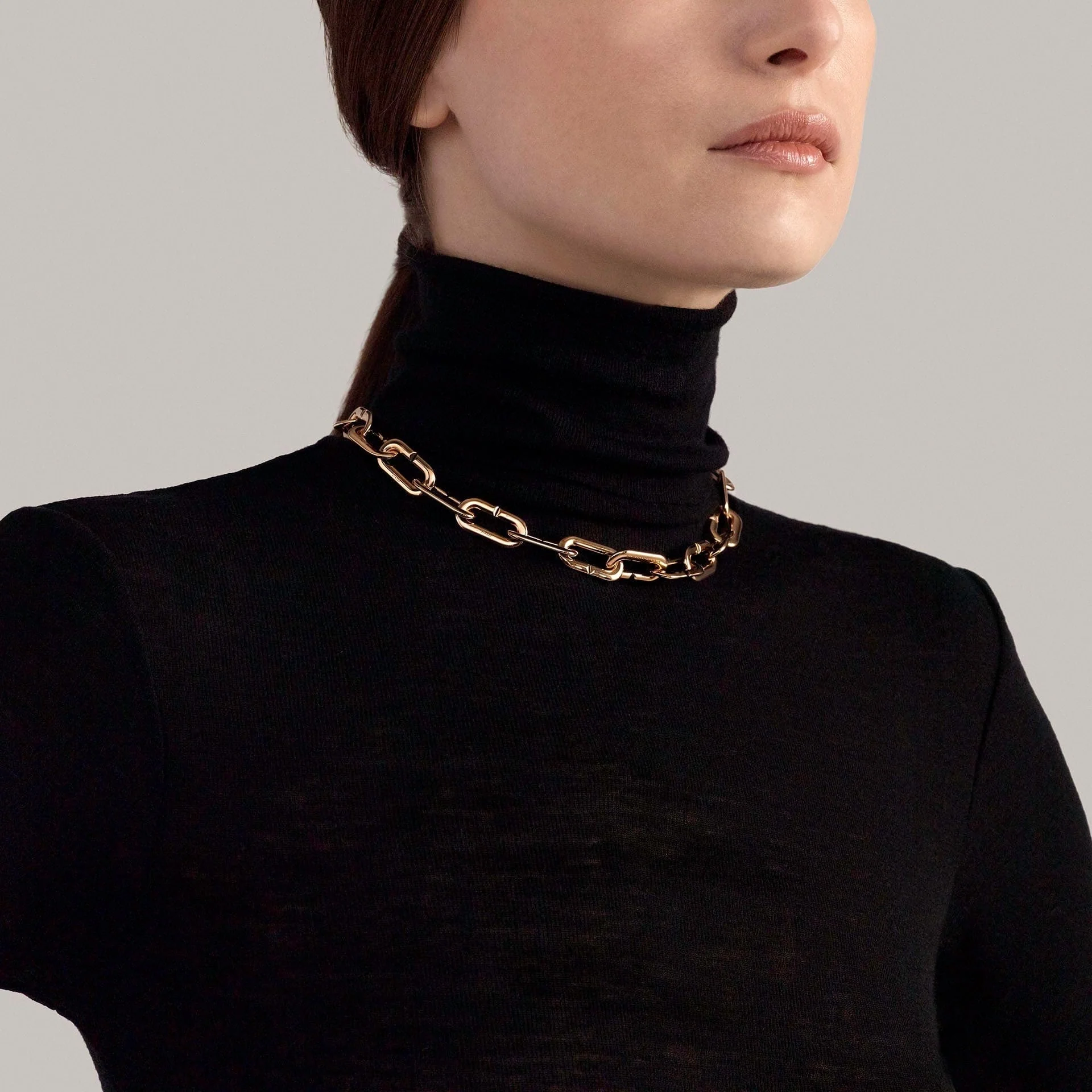 Vhernier 18K Rose Gold Mon Jeu Link Chain Necklace - Image 2
