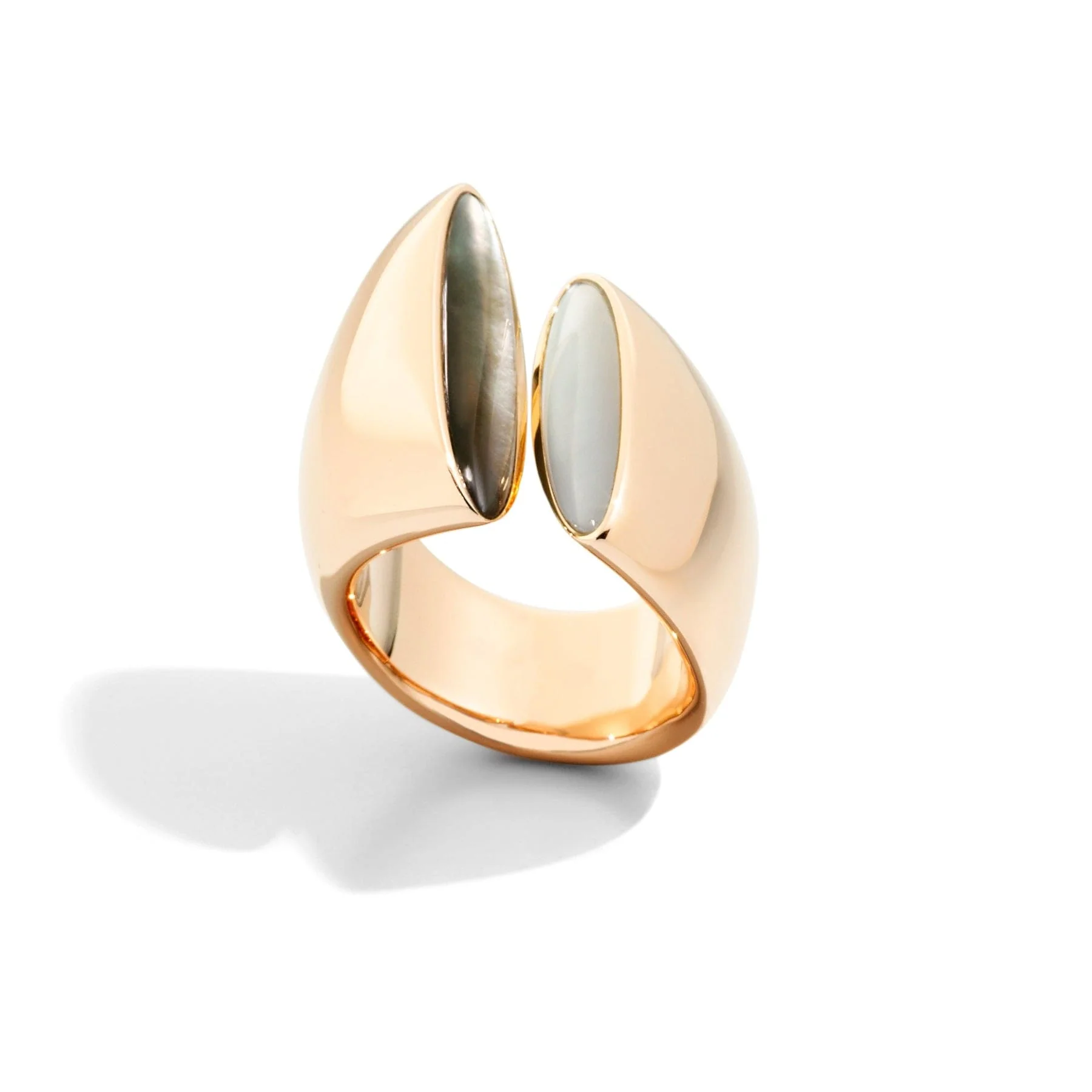 Vhernier 18K Rose Gold Mother of Pearl Eclisse Ring