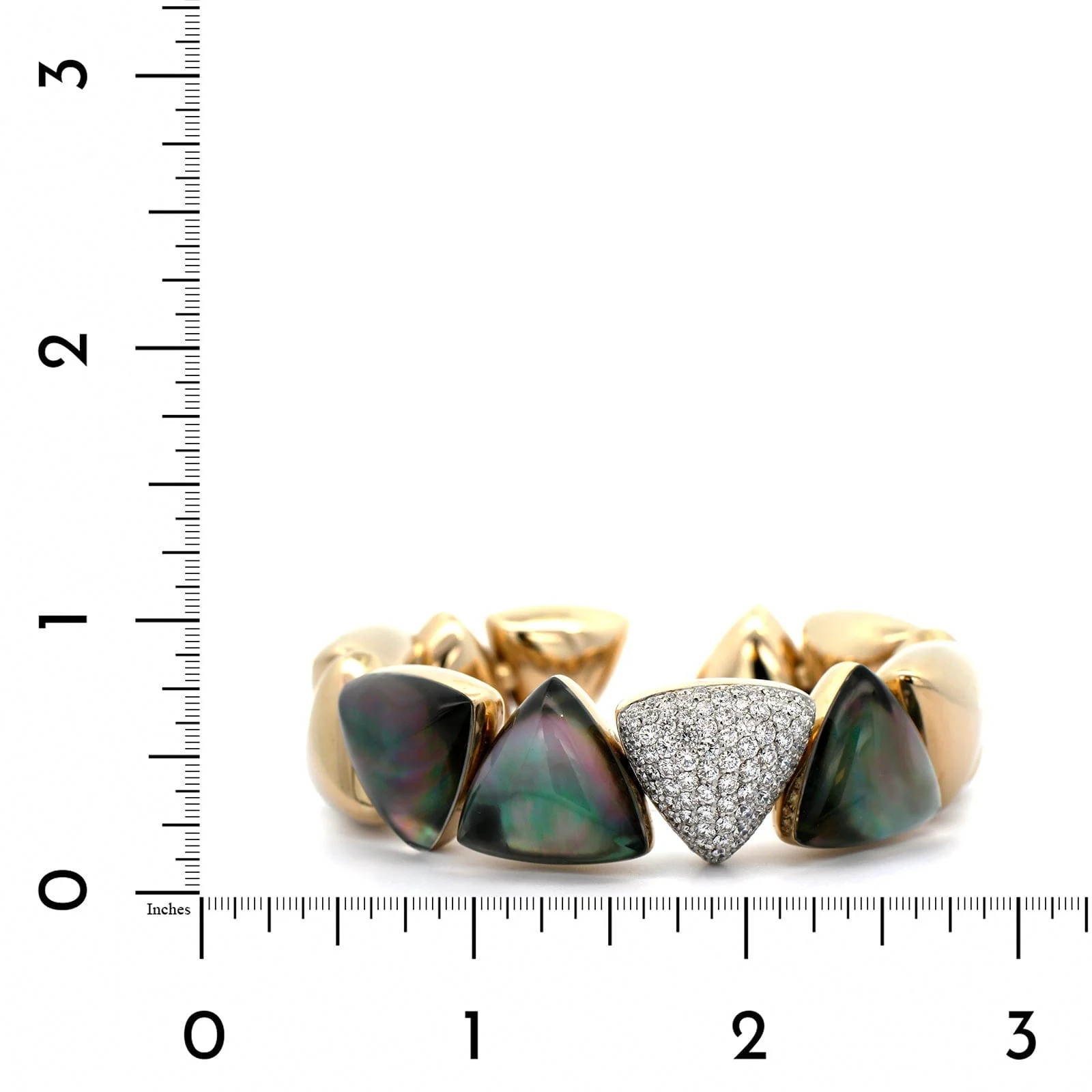 Vhernier 18K White Gold Diamond and Rock Crystal Freccia Bracelet - Image 3