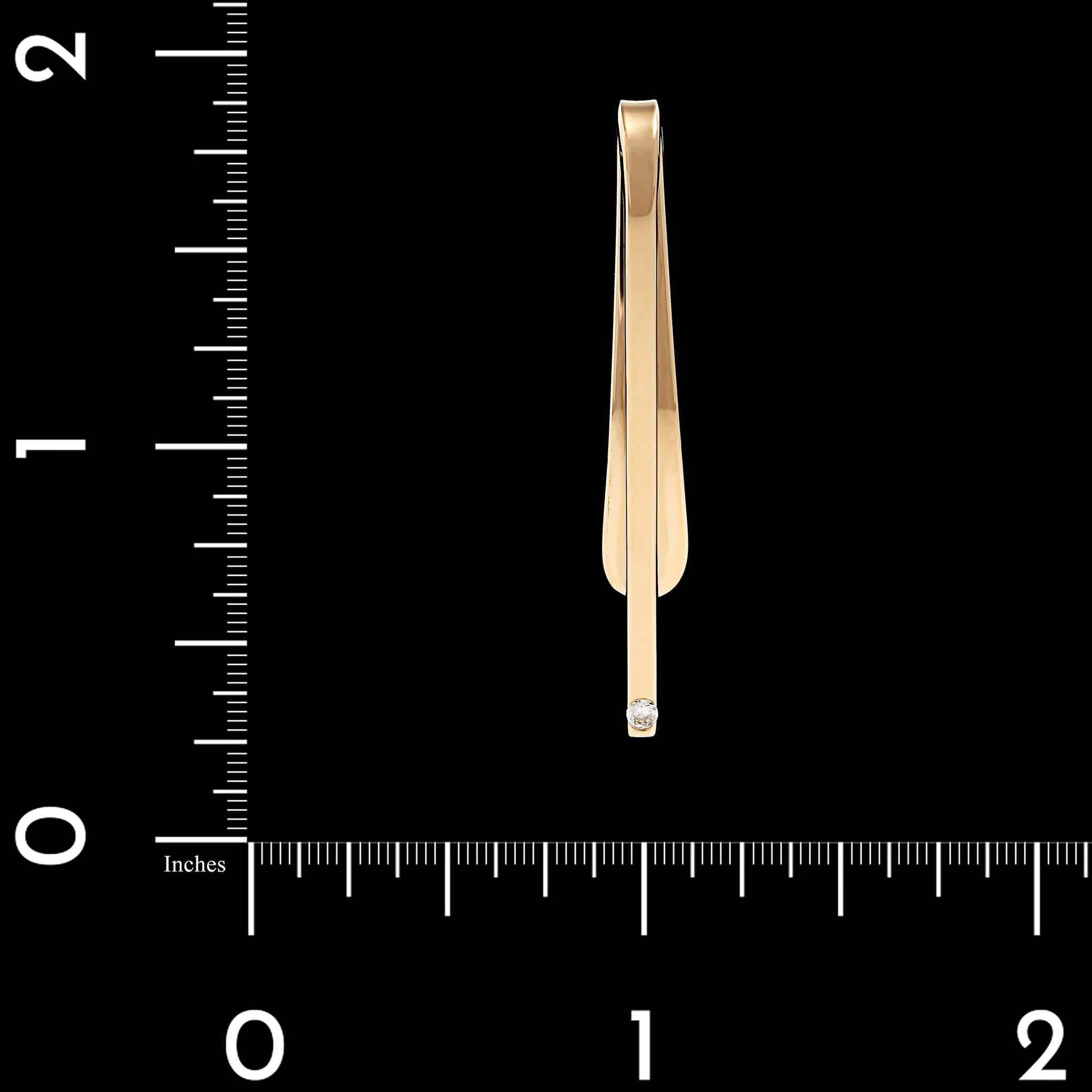 Vintage B.A. Ballou & Co. 14K Yellow Gold Estate Diamond Tie Bar - Image 3