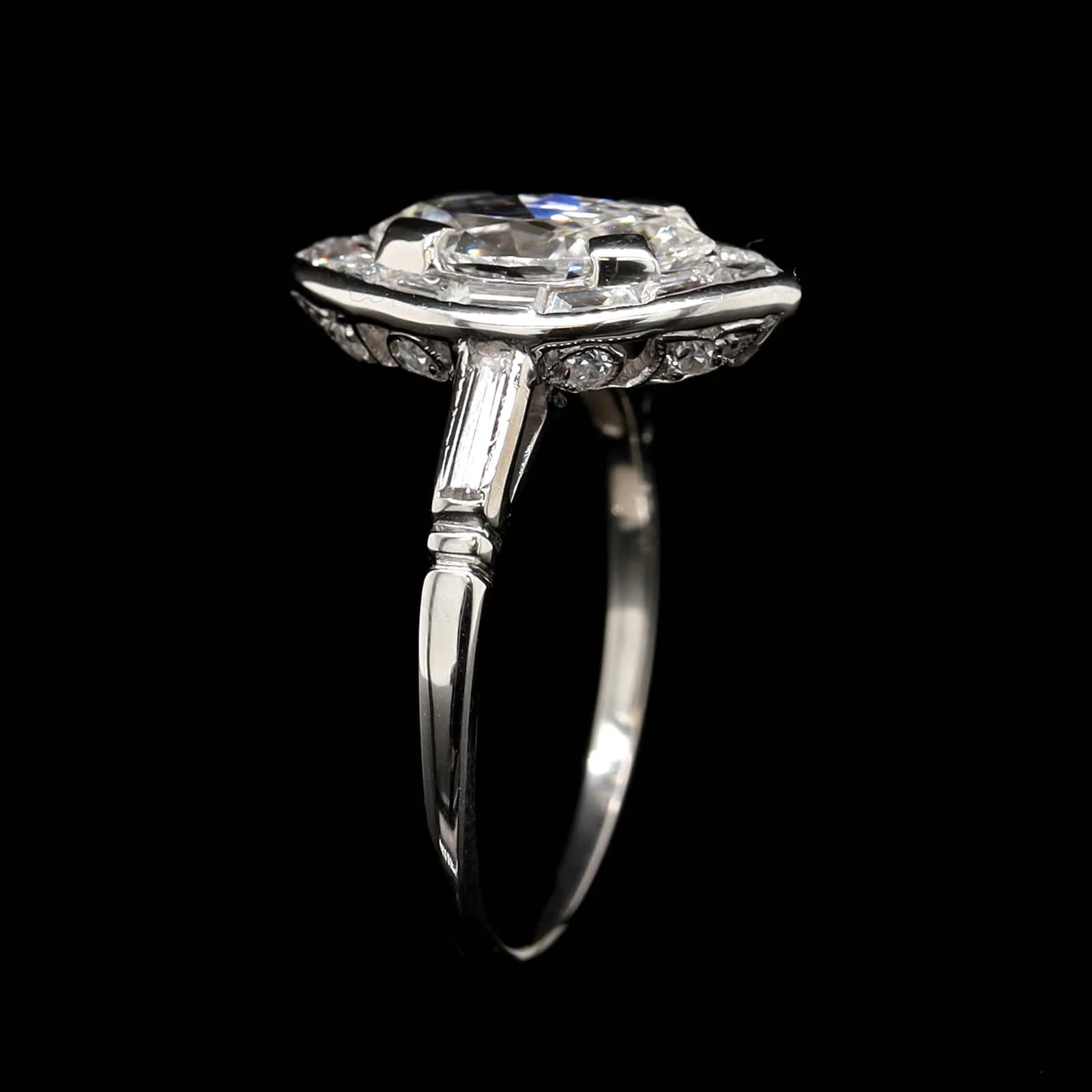 Vintage Estate Palladium Diamond Ring - Image 2