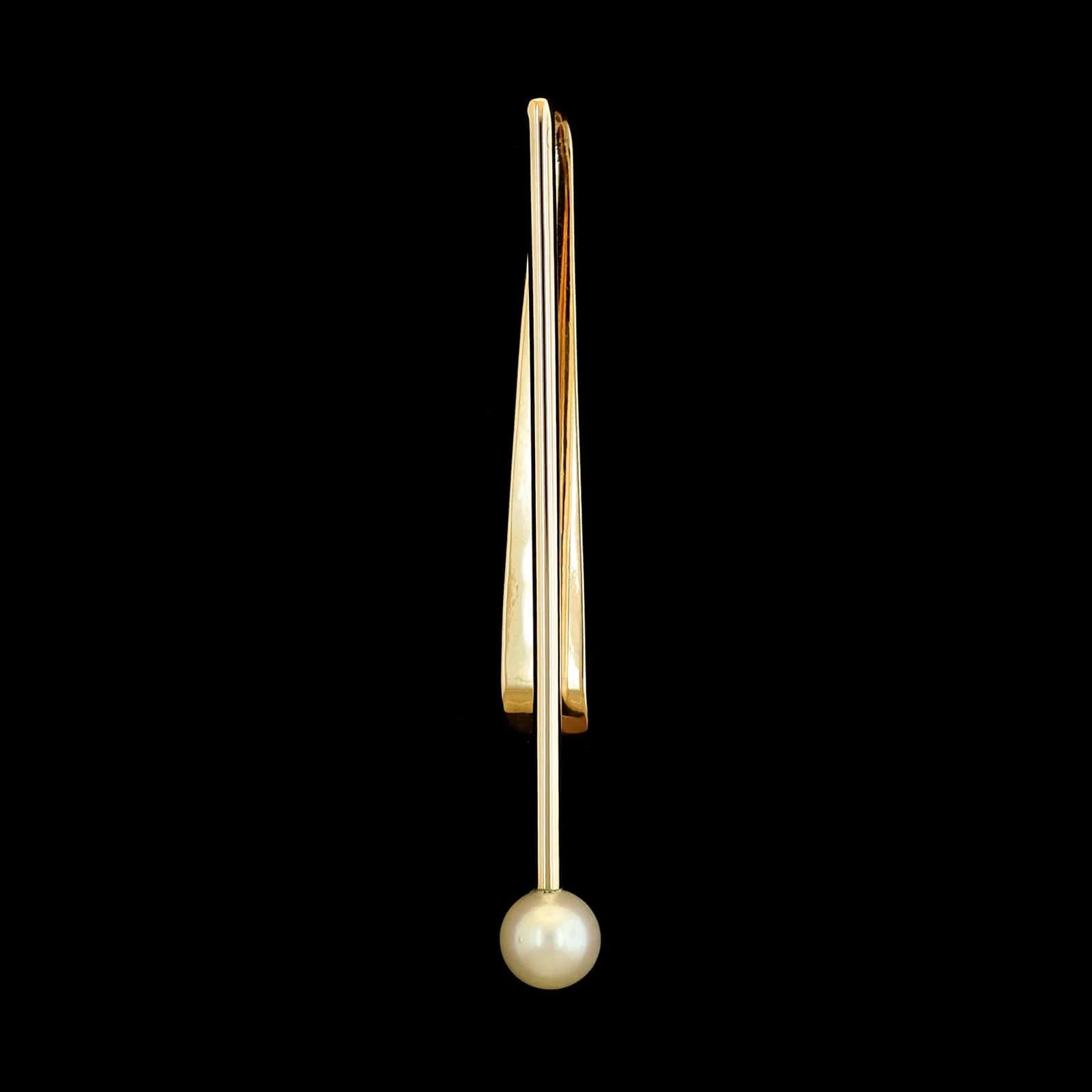 Vintage Larter & Sons 14K Yellow Gold Estate Pearl Tie Bar