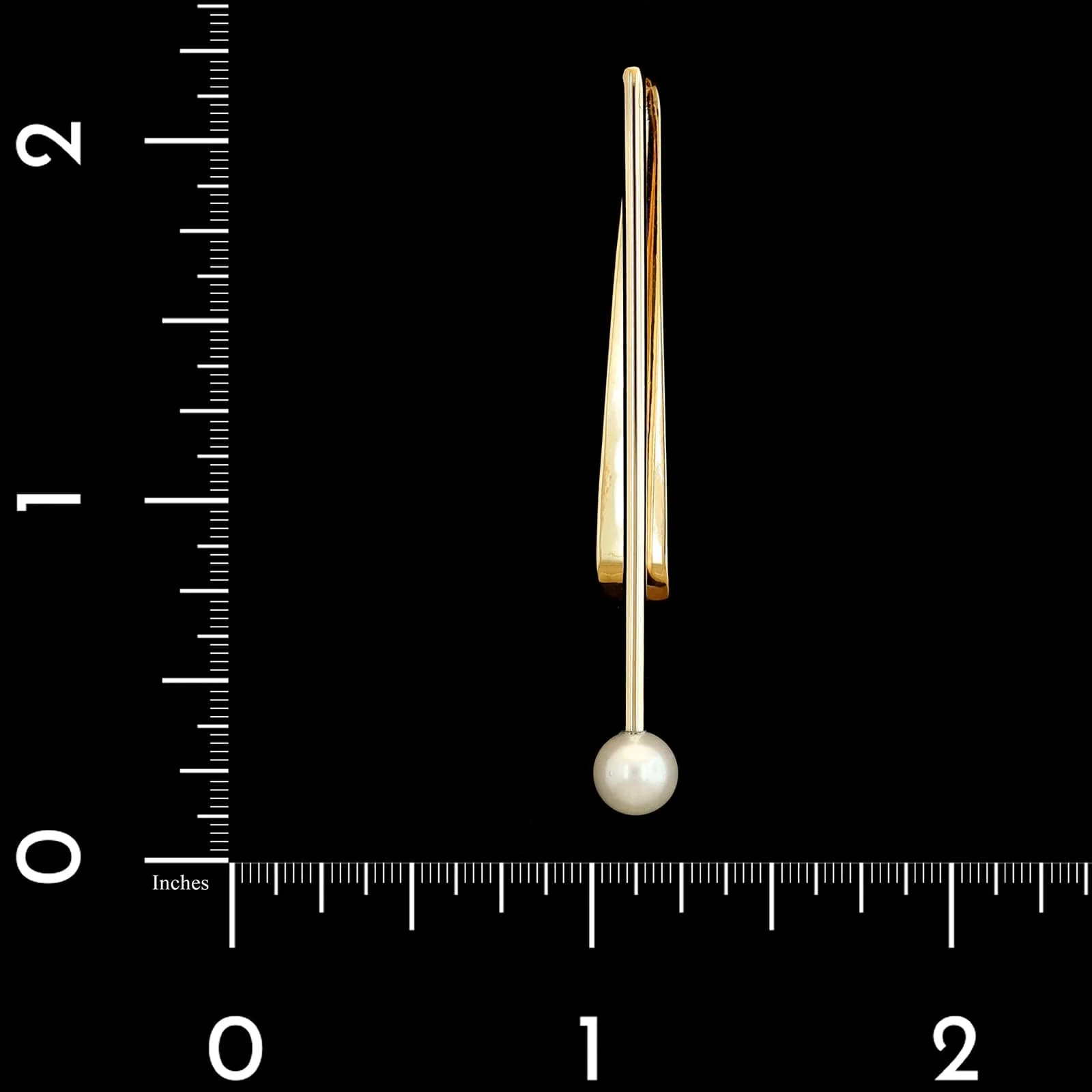 Vintage Larter & Sons 14K Yellow Gold Estate Pearl Tie Bar - Image 4