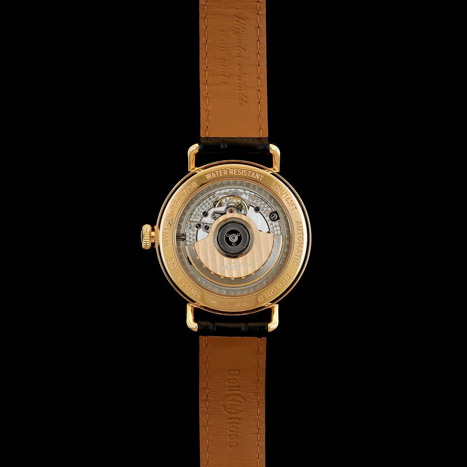 Vintage Rose Gold Pre-Owned Bell & Ross WWI Regulateur Estate Watch - Image 3