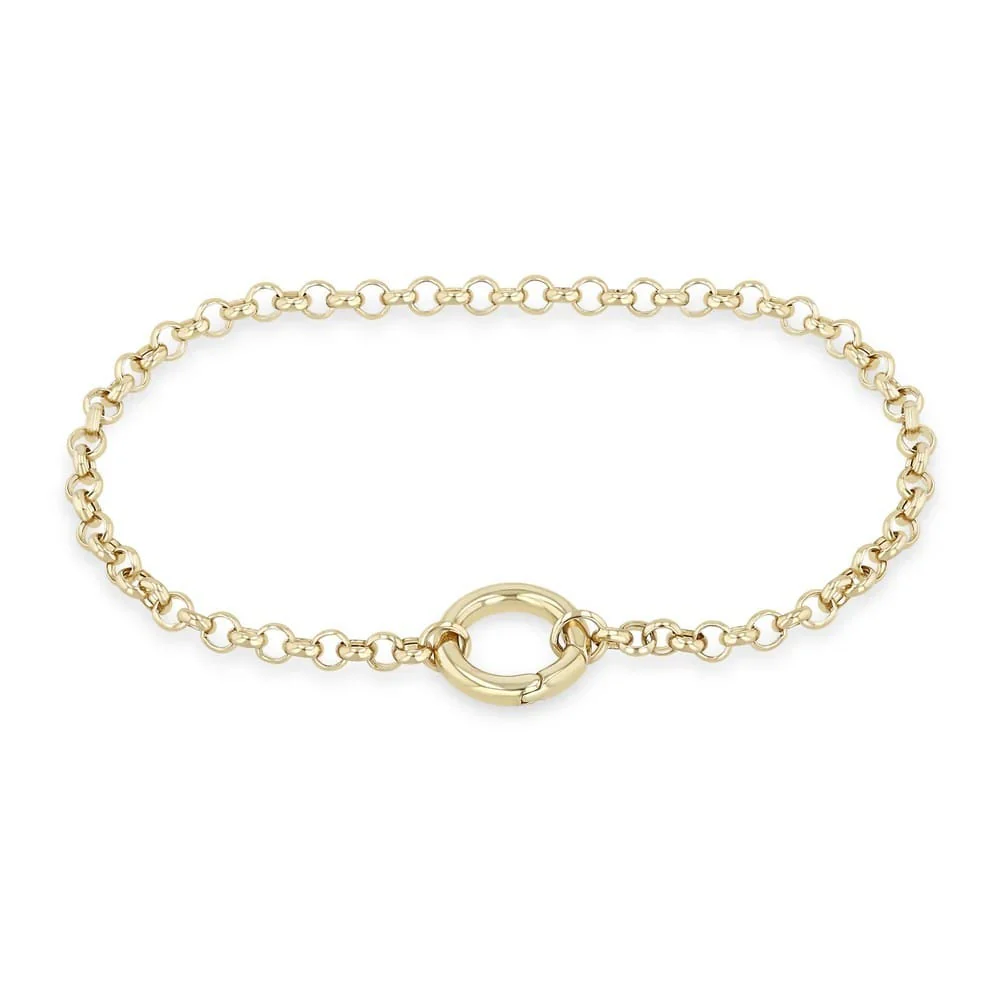 Zoe Chicco 14K Yellow Gold Medium Rolo Chain Enhancer Bracelet