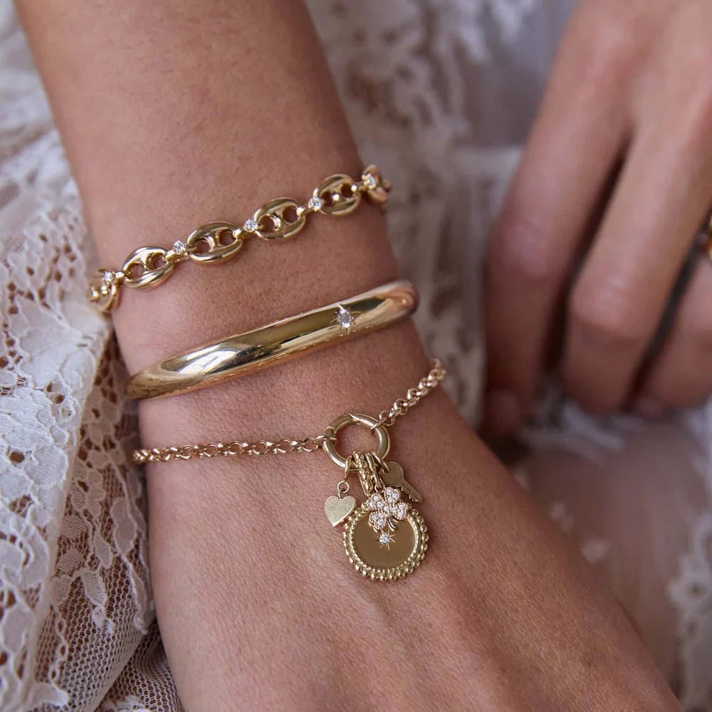 Zoe Chicco 14K Yellow Gold Medium Rolo Chain Enhancer Bracelet - Image 2