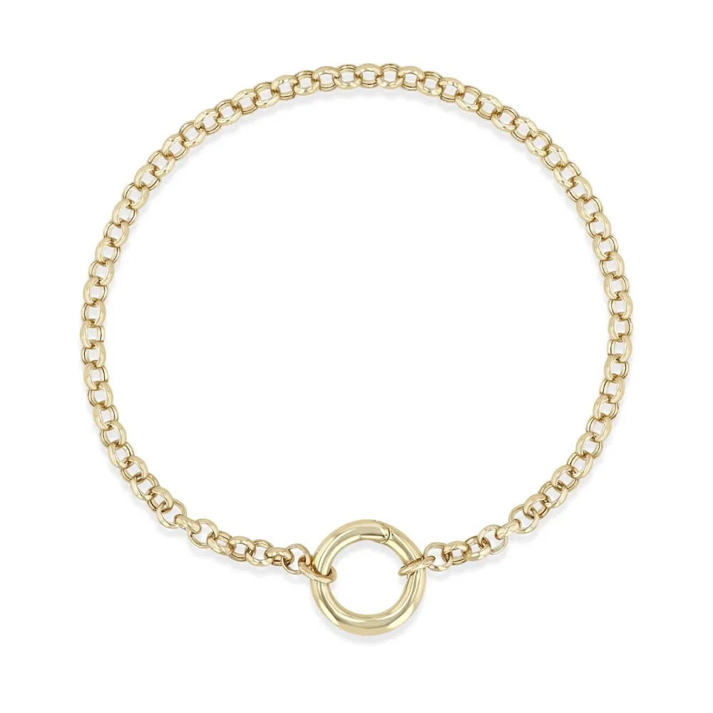Zoe Chicco 14K Yellow Gold Medium Rolo Chain Enhancer Bracelet - Image 3